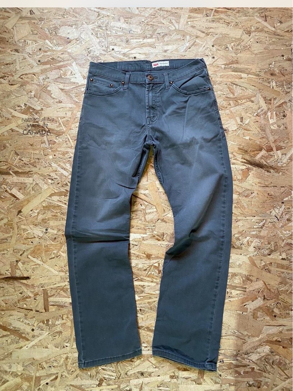 Wrangler Straight Leg Trousers in Charcoal